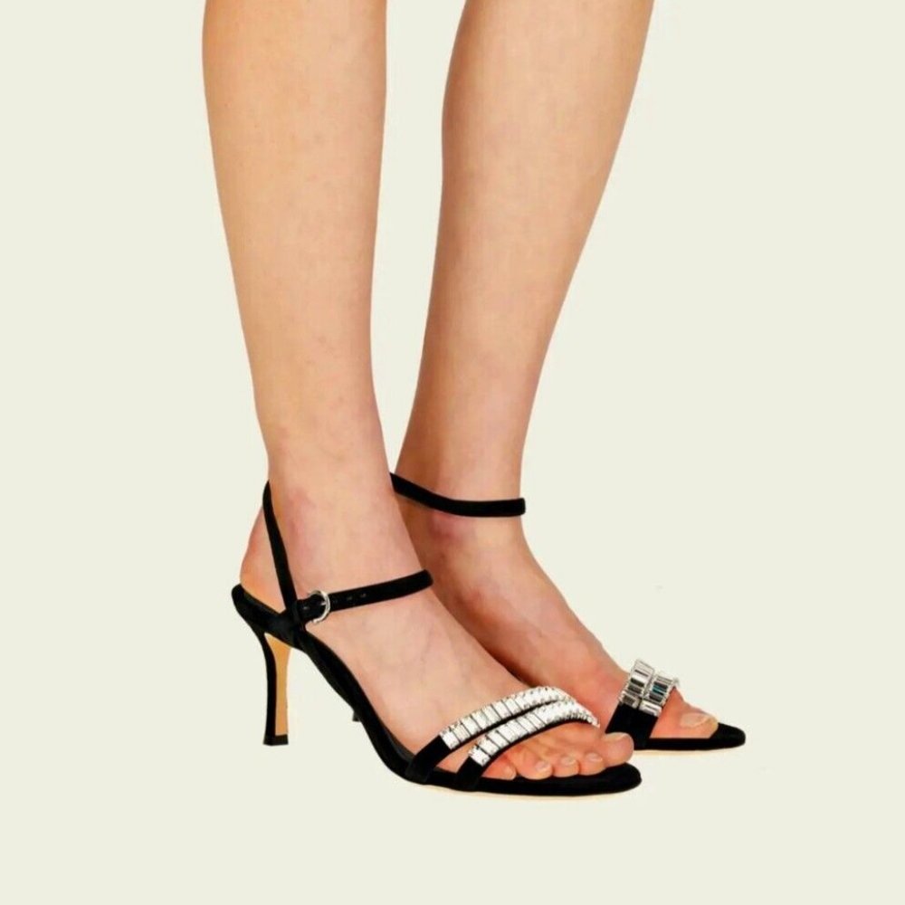 SALVATORE FERRAGAMO Women's Idwige Strappy Suede Embellished Sandals